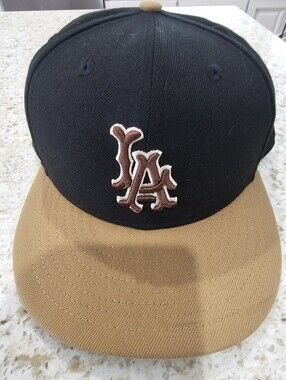 Men's New Era Snap Back Black and Tan Baseball Cap